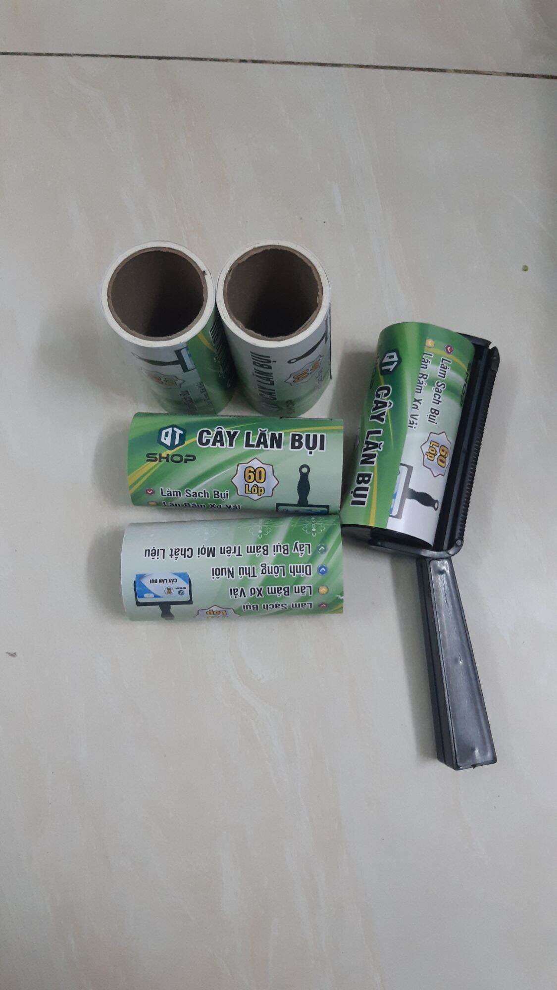 Combo 1 cây + 4 lõi lăn bụi 60 lớp( như hình