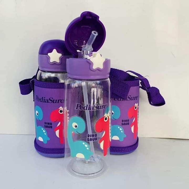 Bình nước uống có ống hút có túi để cho bé(quà tặng từ Pediasure)