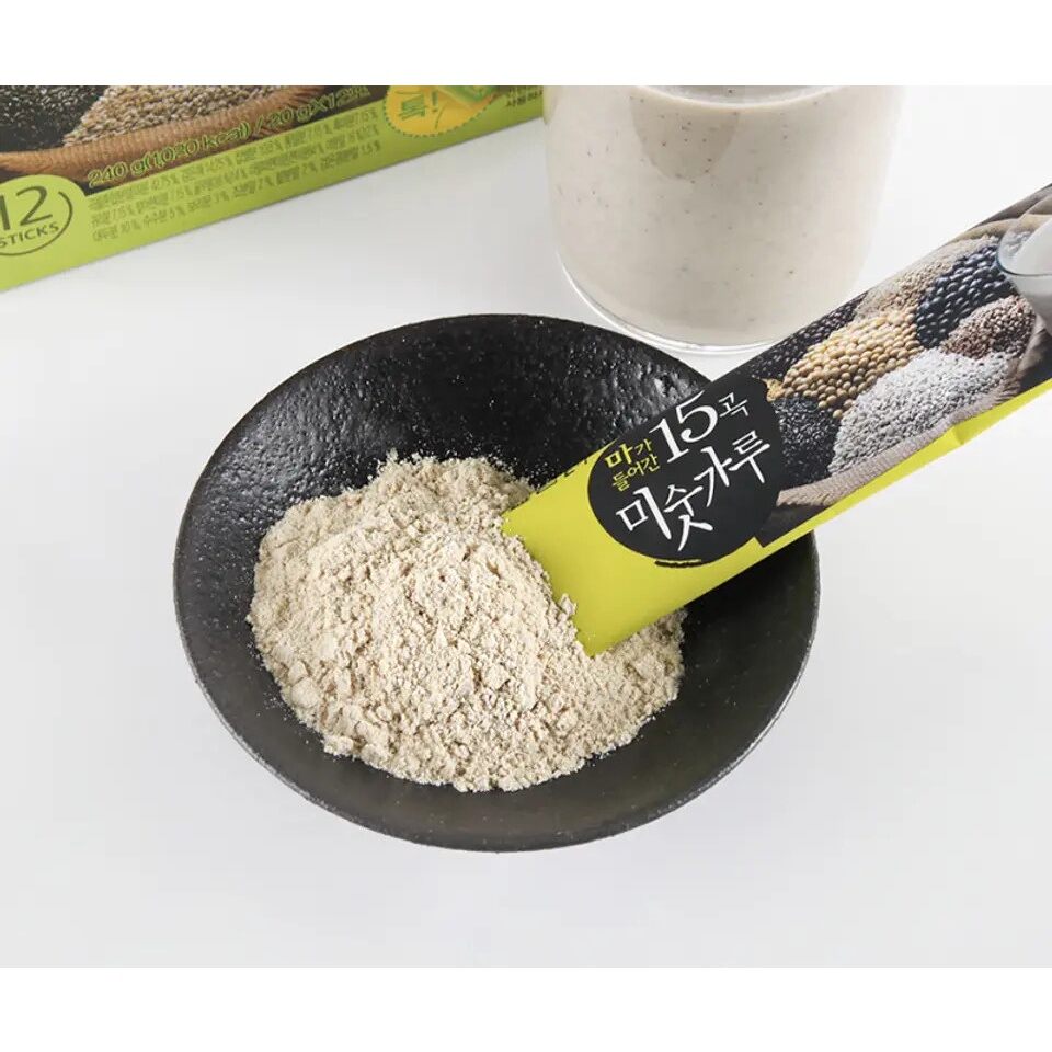 Bột ngũ cốc 15 loại hạt Damtuh Hàn Quốc hộp 40 gói