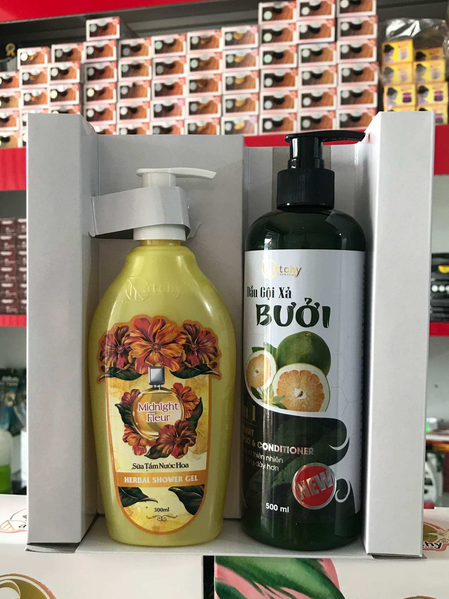 Dầu gội xả 2in1 bưởi atchy 500ml ngăn rụng tóc
