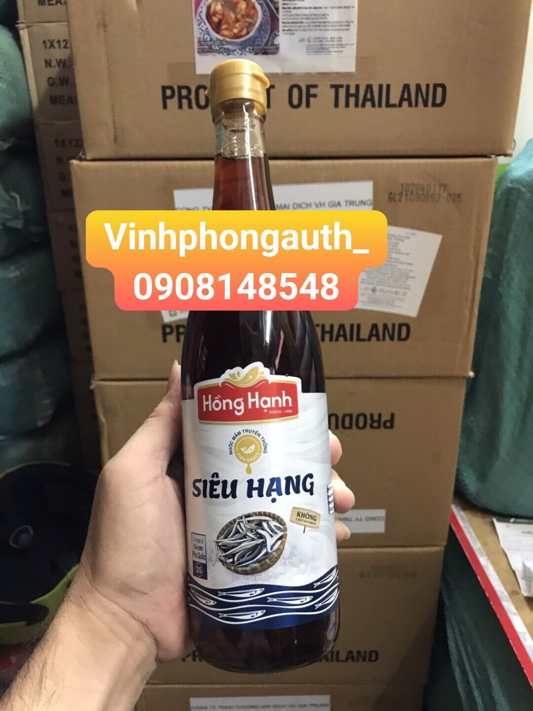 Nước mắm Hồng Hạnh siêu hạng 600ml