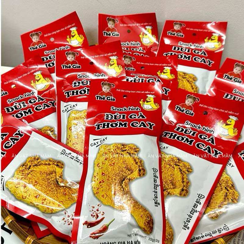 Combo 10 gói Snack Đùi Gà Thơm Cay date mới NSX 10/2025