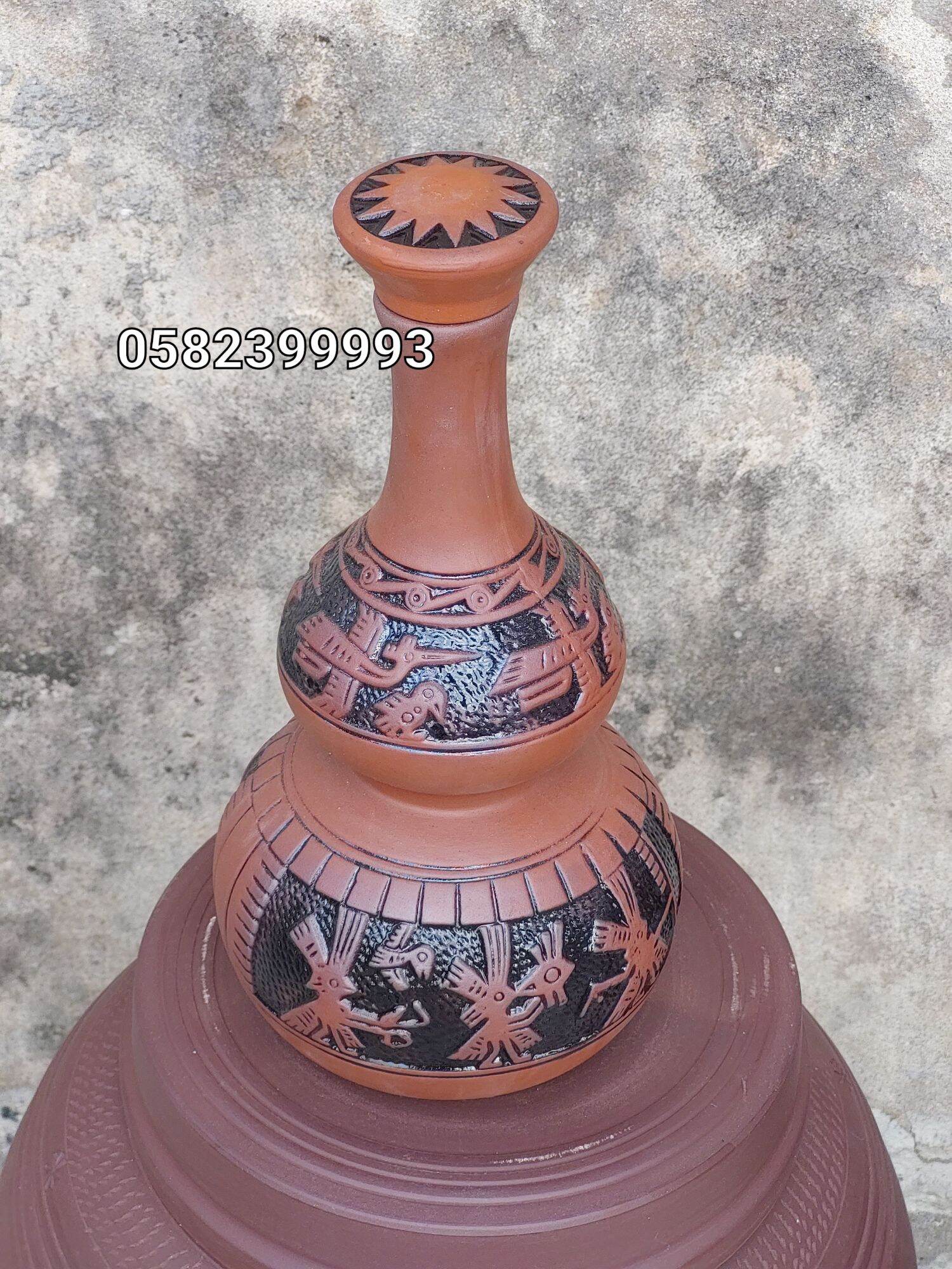 Chai sành hoa văn Trống Đồng (loại xịn)