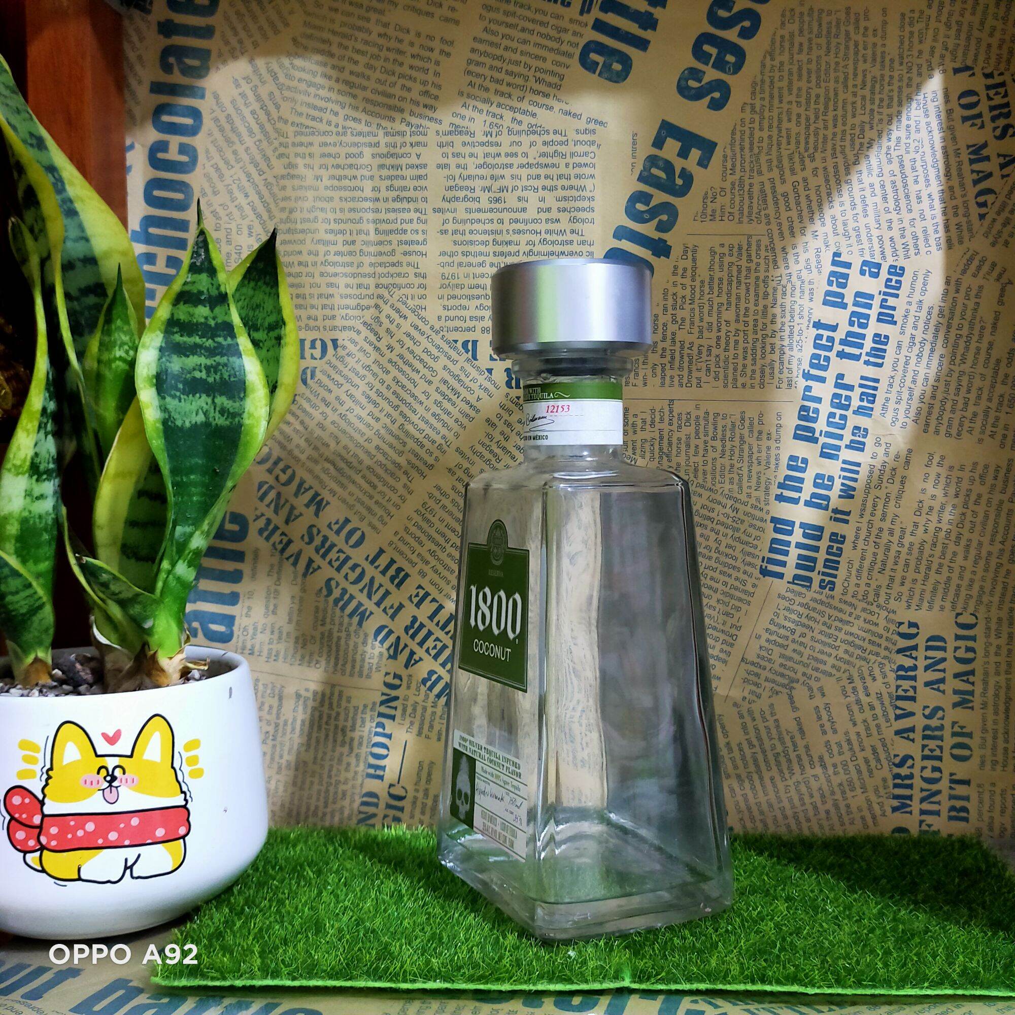 vỏ chai thuỷ tinh 1800 dáng tháp độc lạ đẹp
