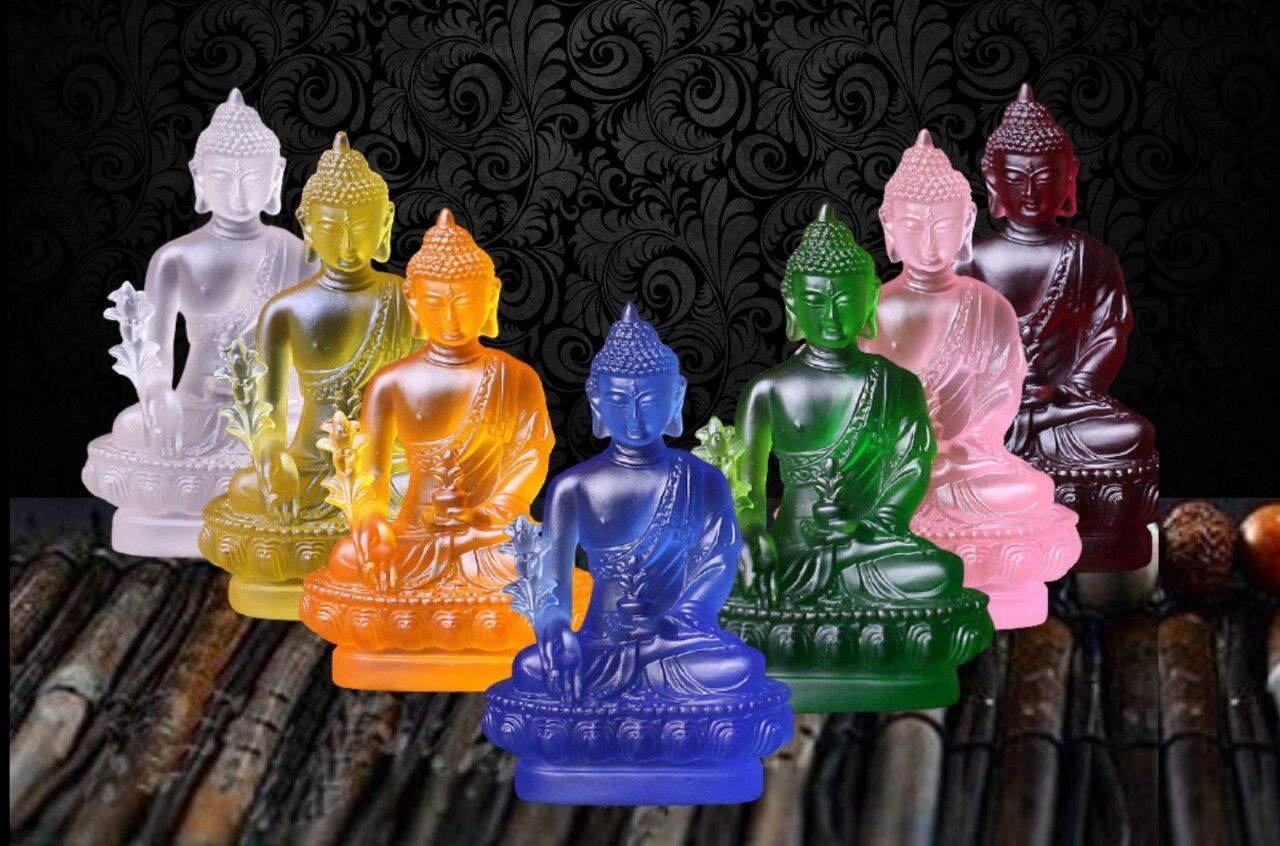 Bộ tượng 7 pho dược sư 12cm