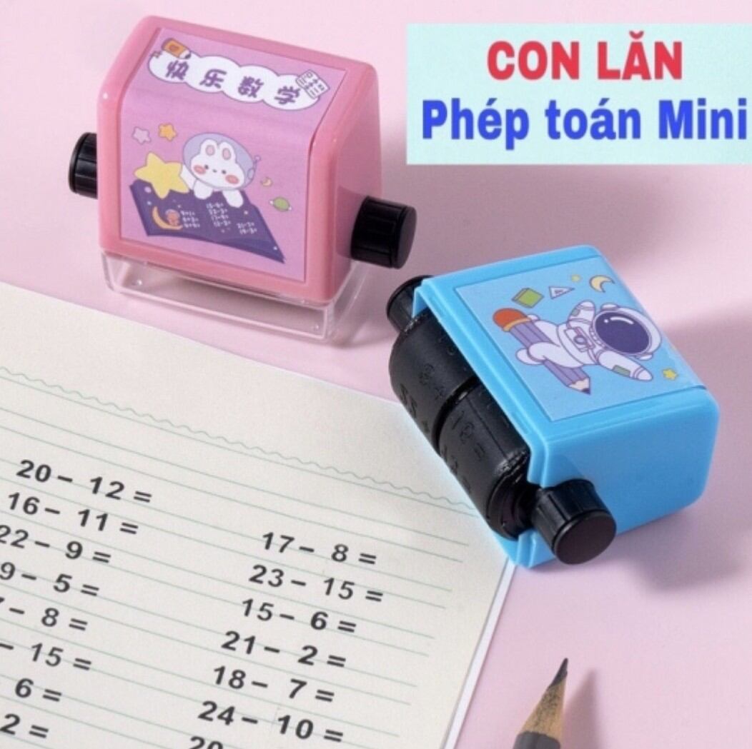 Con lăn phép tính mini, phép cộng, phép trừ cho bé