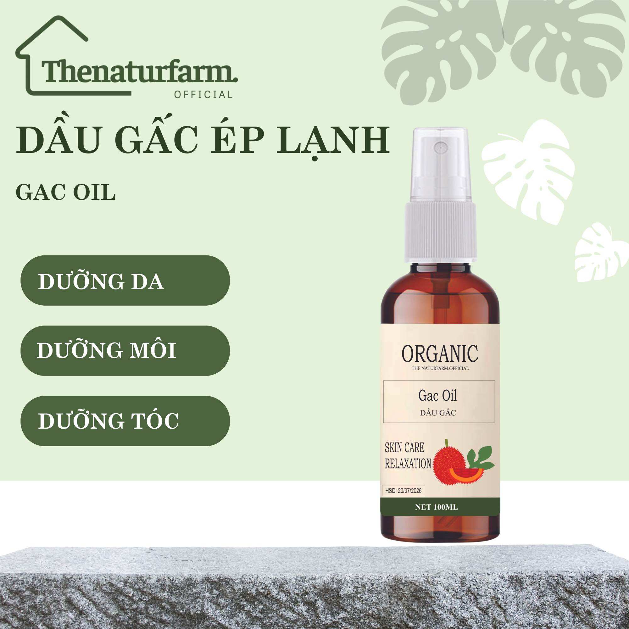 Dầu gấc nguyên chất hữu cơ 100ML