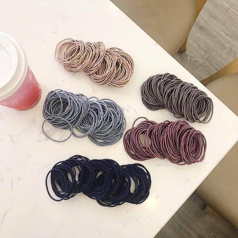Dây buộc tóc người lớn- túi zip 100c giá#25kset 100 chiếc đóng túi zip