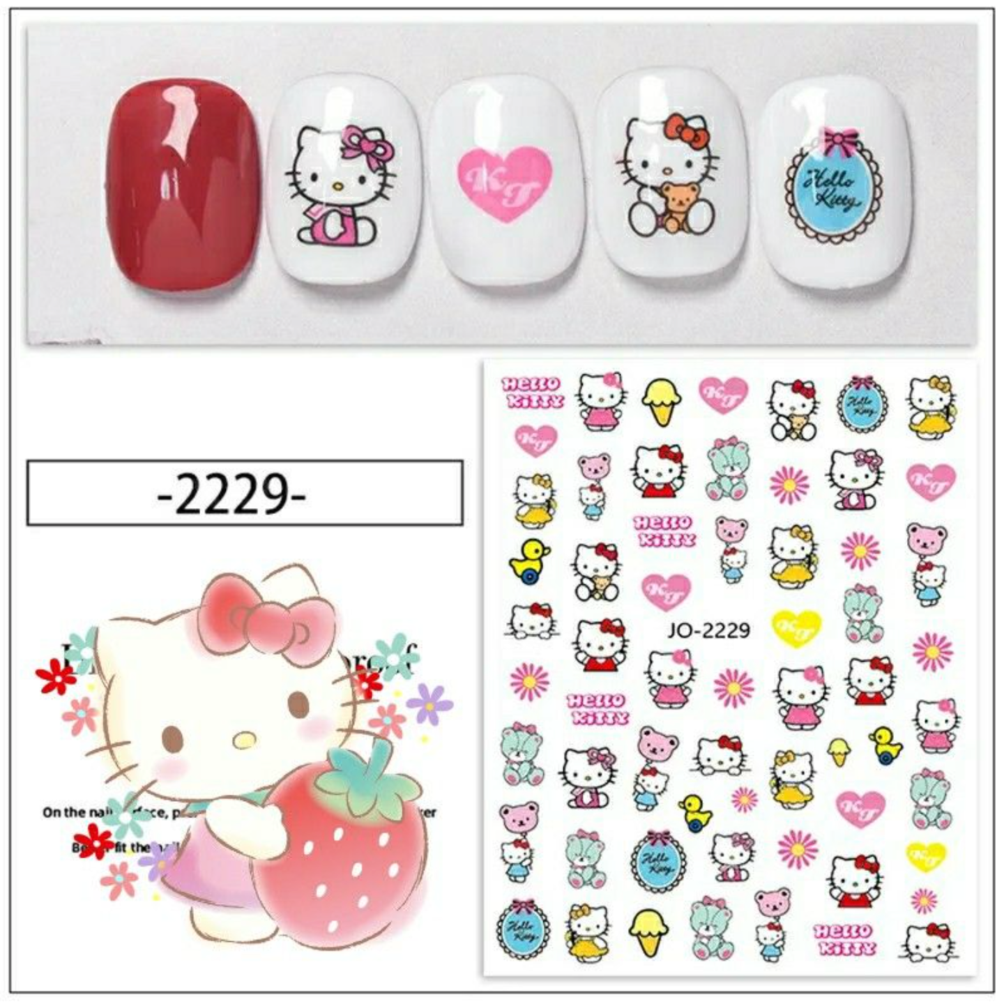 Hello Kitty Nail Decoration Stickers
