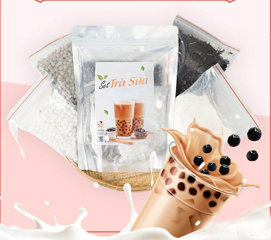 Set trà sữa trân châu 2 vị