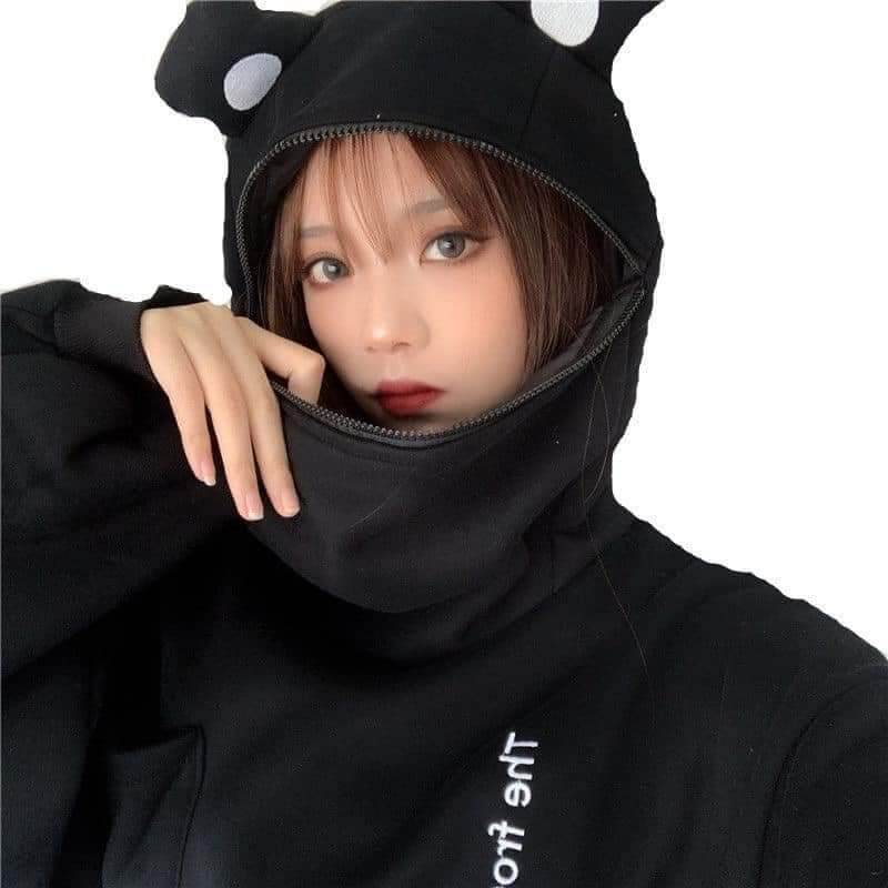 áo hoodie nỉ lông hình con ếch siêu cute