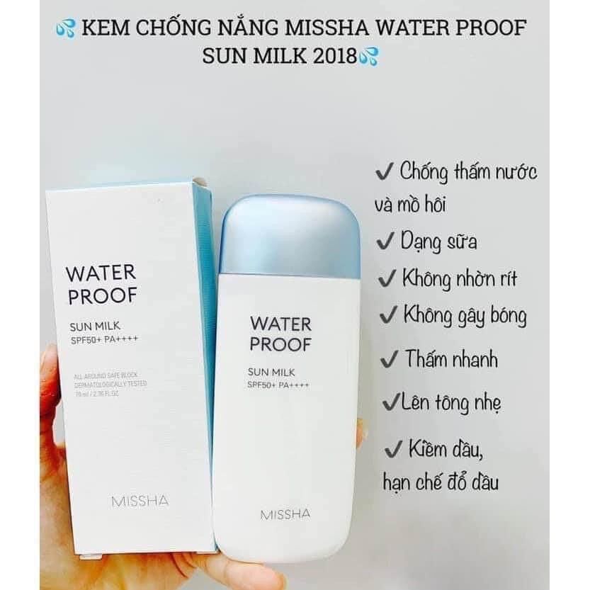 Kem chống nắng missha xanh 70ml