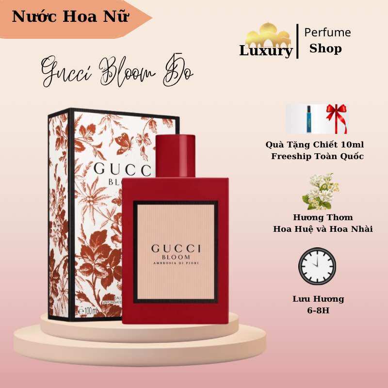 Nước hoa nữ gucci bloom đỏ 10ml 3 mùi hương đặc trưng quyến rũ