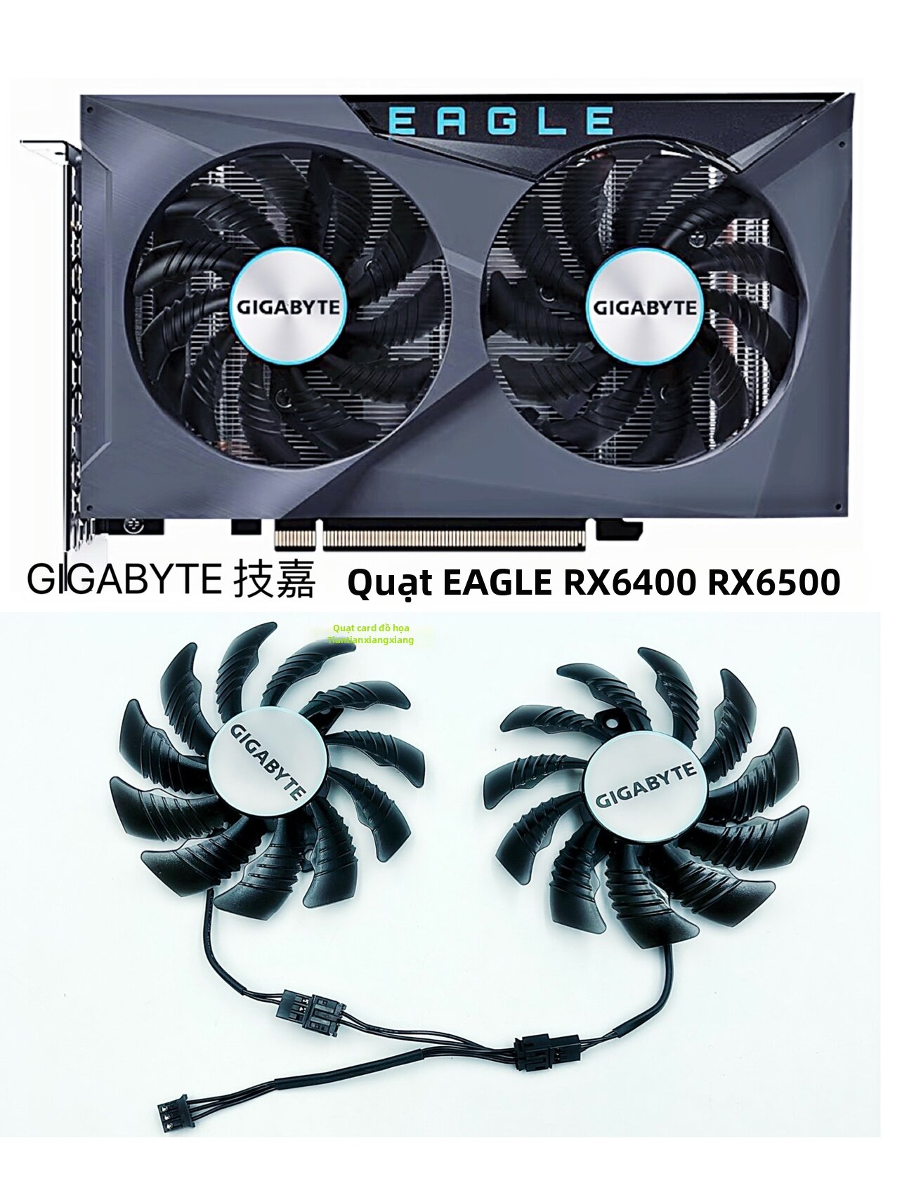 GIGABYTE | Silent Fan RX 6400 6500 Giá 169,000 Đồng*Miễn phí vận chuyển