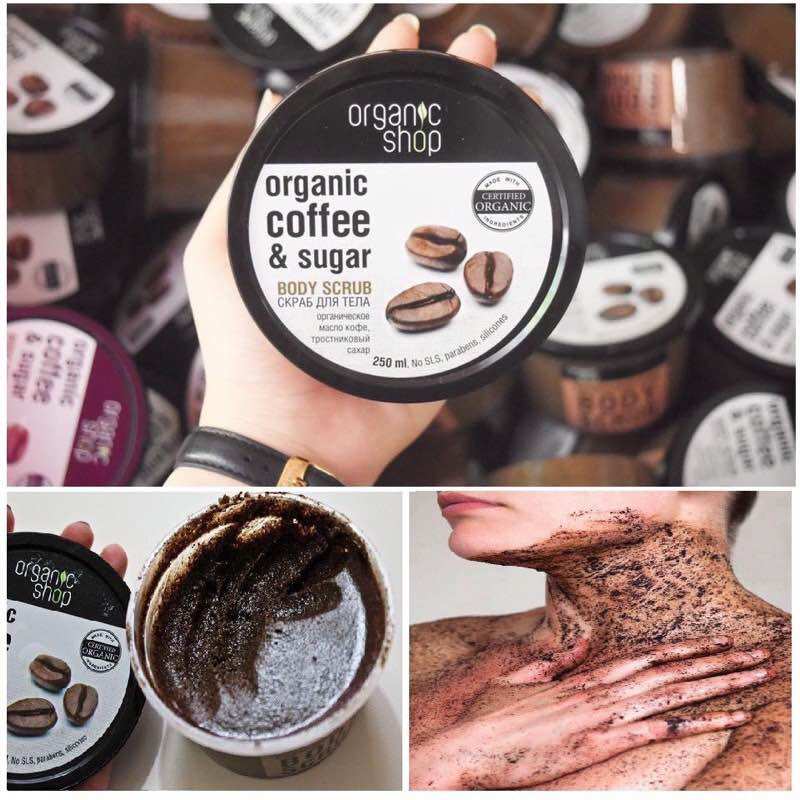 Tẩy da chết Organic tẩy tế bào chết cà phê