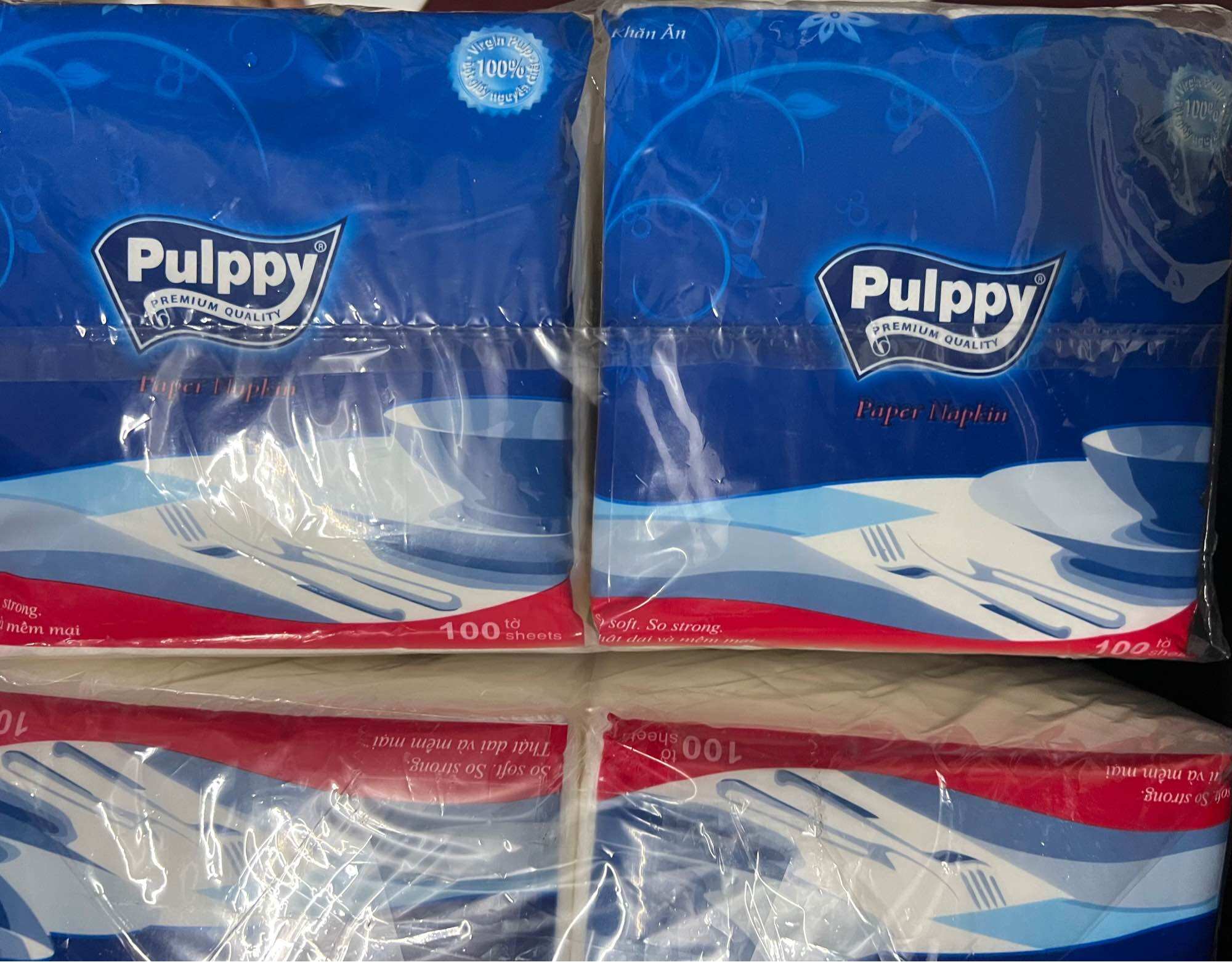 Khăn Giấy Vuông Pulppy 100 tờ