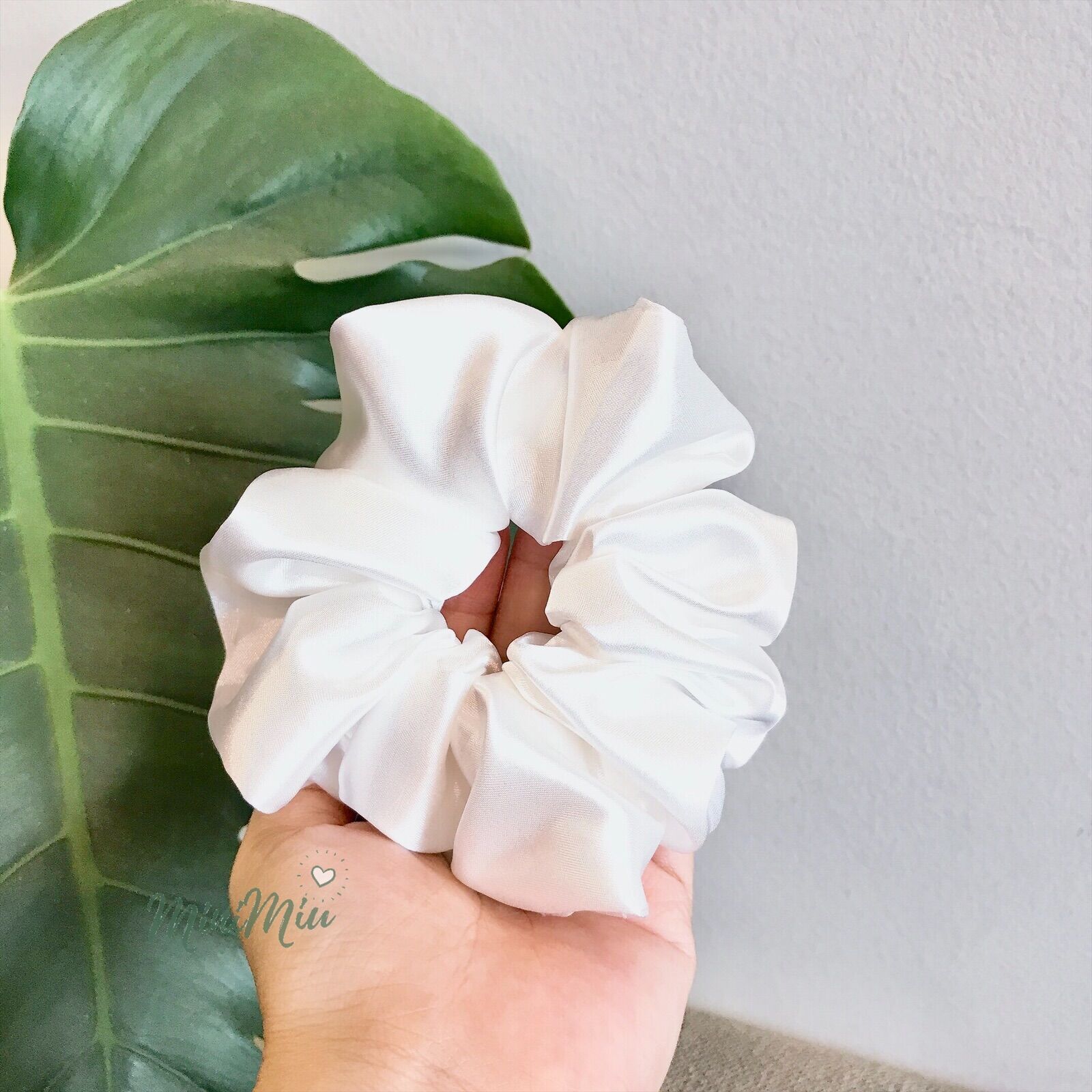 [HCM]Combo 10, 20, 30 dây cột tóc nữ, buộc tóc vải bản to Scrunchies handmade trơn phồng chất lụa, lụa satin, phi lụa cho bạn nữ và bé gái siêu cute CT26VA- MiniMiu