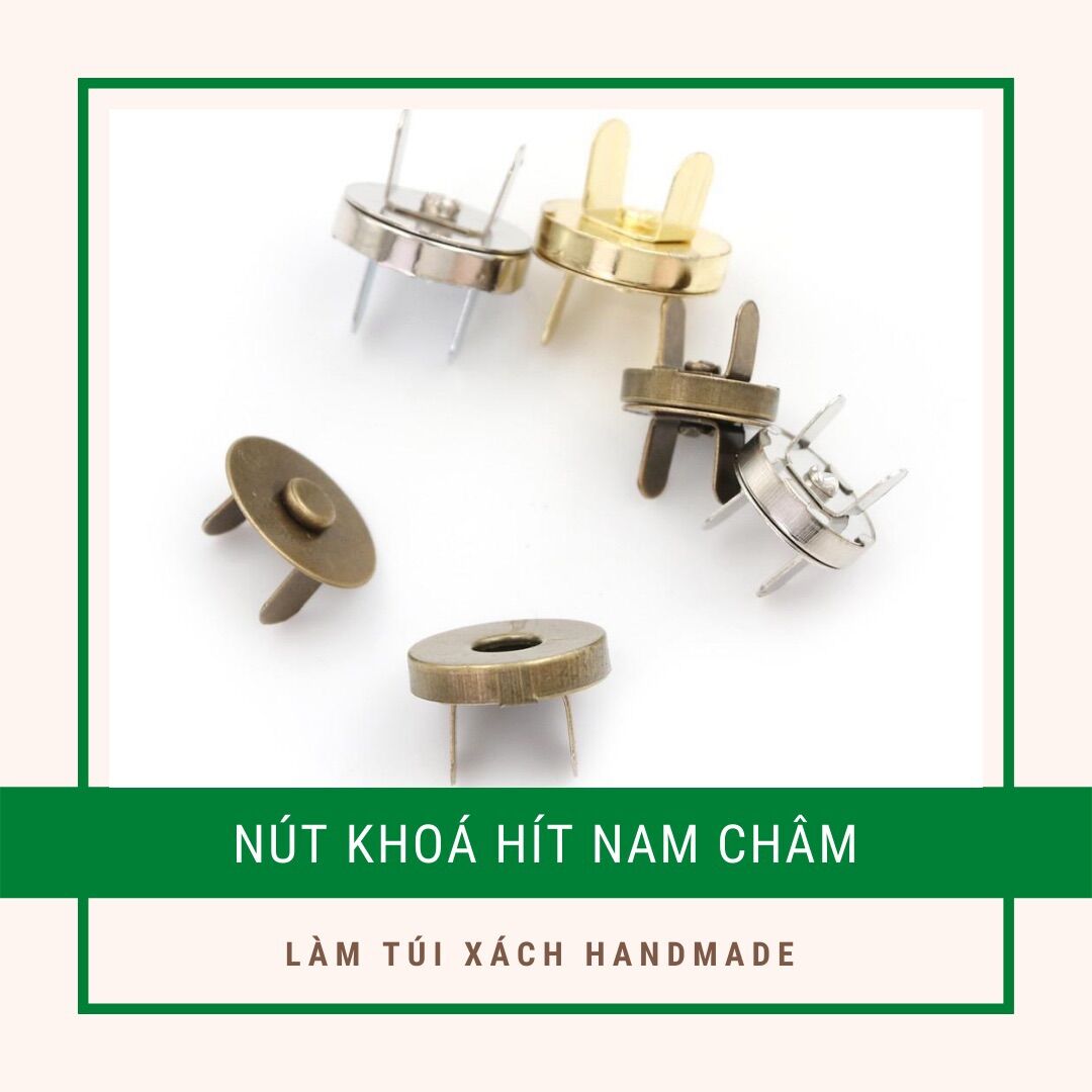 Bộ nút khoá nam châm/nút hít nam châm phụ kiện làm túi xách handmade