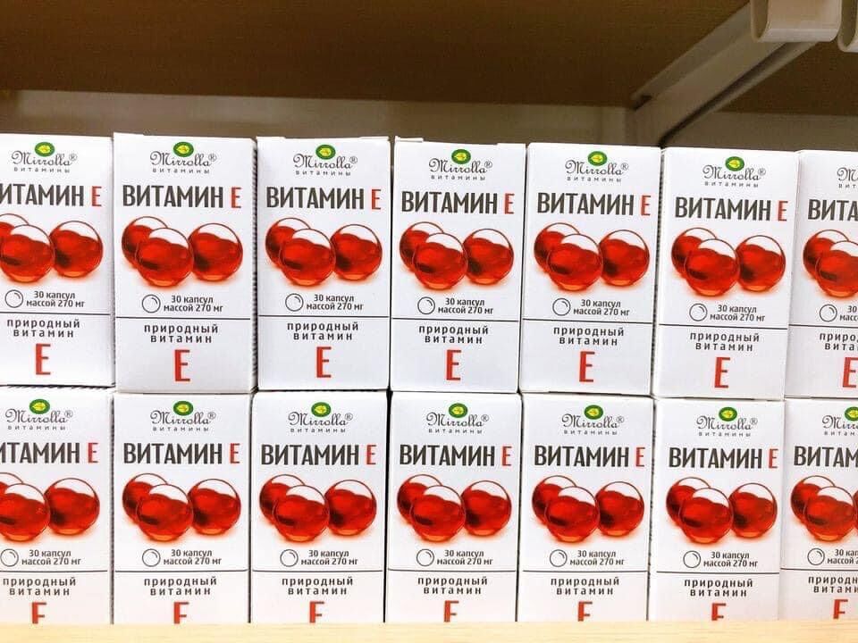 Viên Vitamin E đỏ Nga 270mg hộp 30v