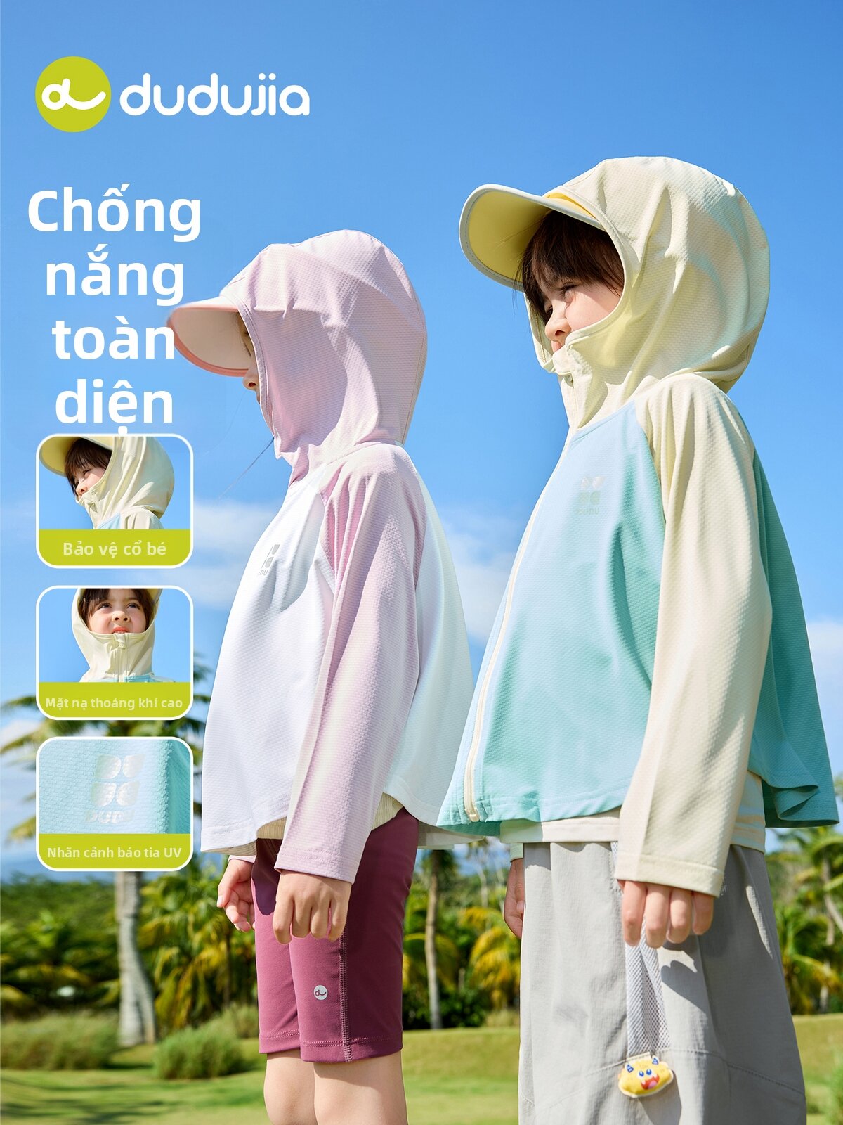 DUDUJIA | Áo Khoác Trẻ Em Phù Hợp Môi Trường Có Điều Hòa Chống Tia UV