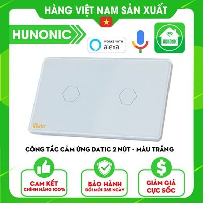 Công tắc thông minh hunonic datic wifi 2 nút