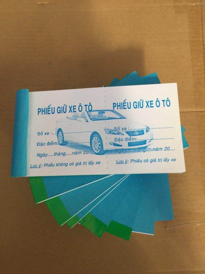 [HCM]Combo 10 Quyển Phiếu Giữ xe Ôtô