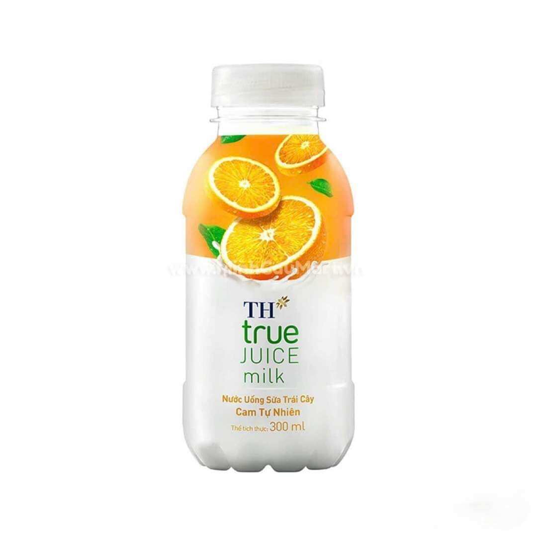 Sữa Trái cây TH true 2 vị cam dâu(12 chai 300ml)