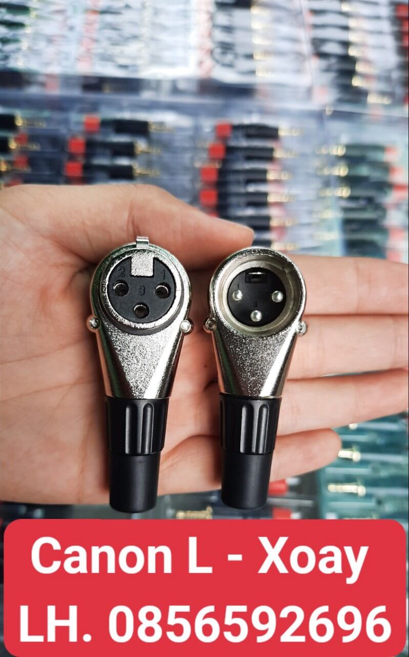 Jack cắm canon L xoay, bộ 2 cặp (2 đực 2 cái)