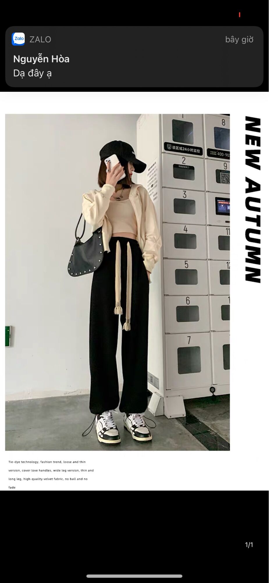 Quần ống rộng lưng cao rút dây