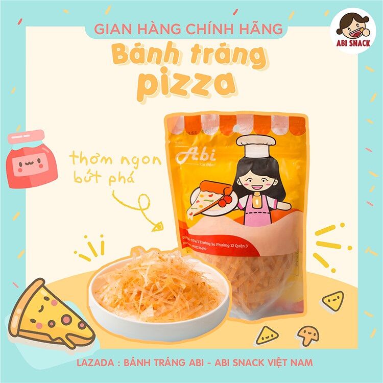 Bánh tráng vị pizza abi snack - bánh tráng pizza