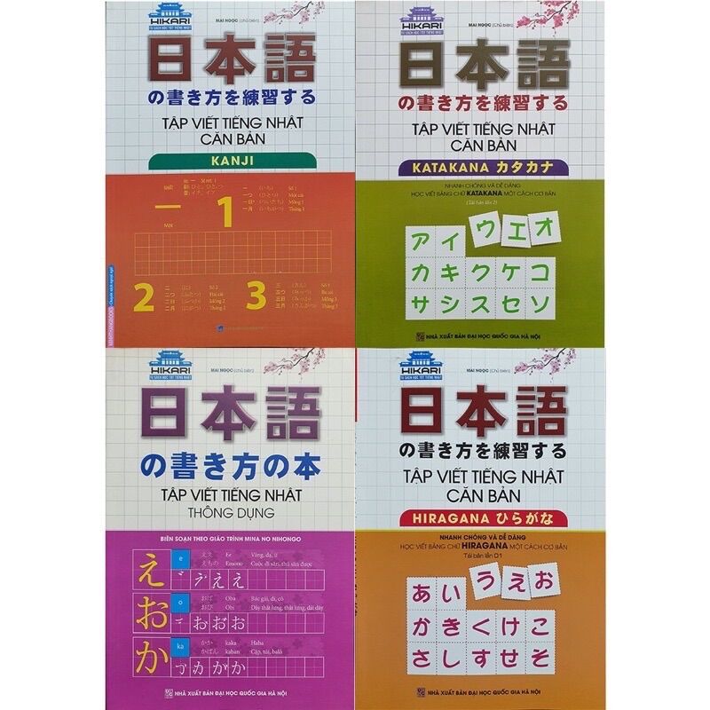 Sách - tập viết tiếng nhật căn bản kanji + katakana + hiragana + thông dụng