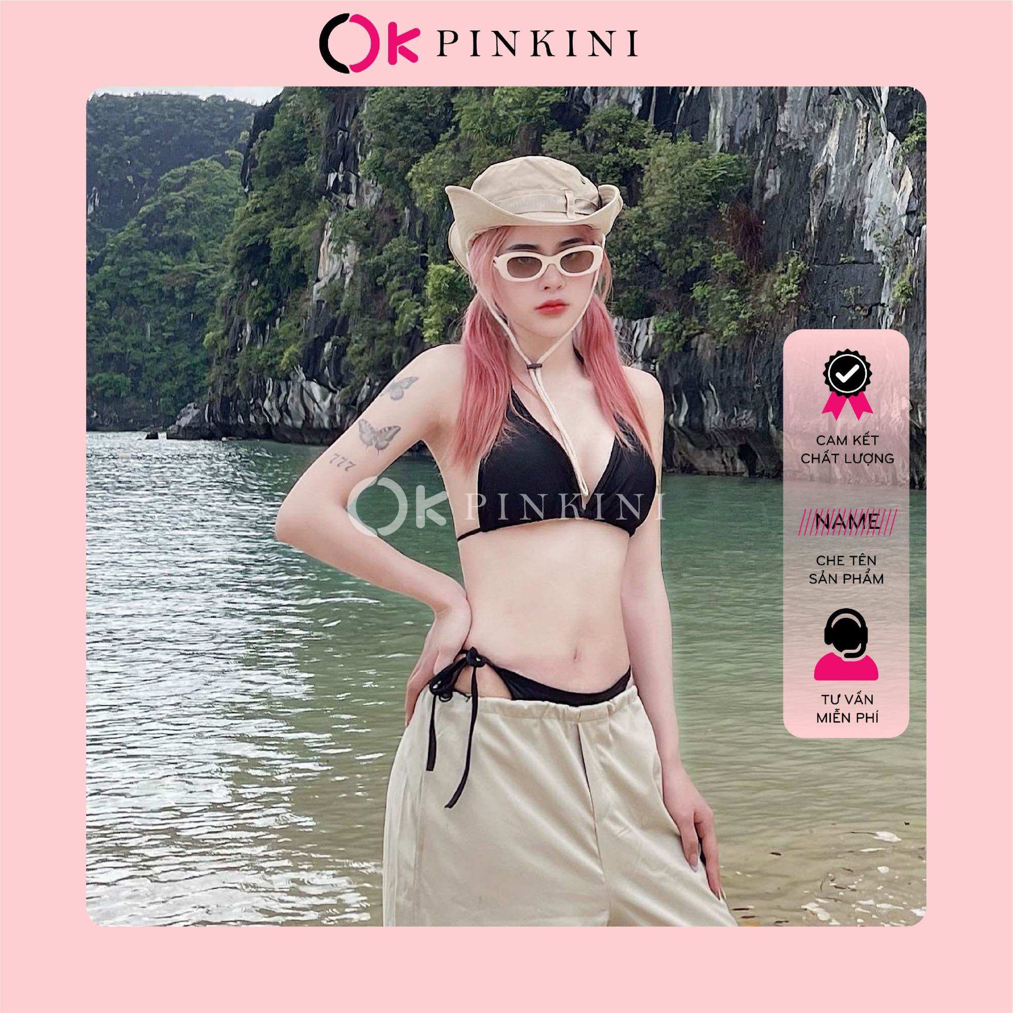 Bikini Đồ Bơi 2 Mảnh Tam Giác 20 Màu(Ảnh Thật)