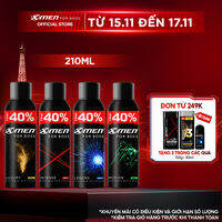 [ Tặng thêm 40% dung tích ] Xịt khử mùi X-Men For Boss Intense/ Luxury/Legend/Motion 210ml - Hương nước hoa châu Âu