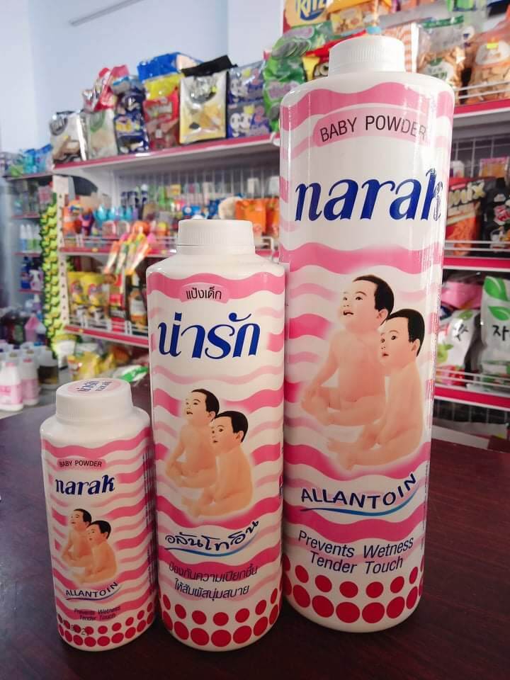 Set 2 Phấn Rôm Narak Thái Lan 180g
