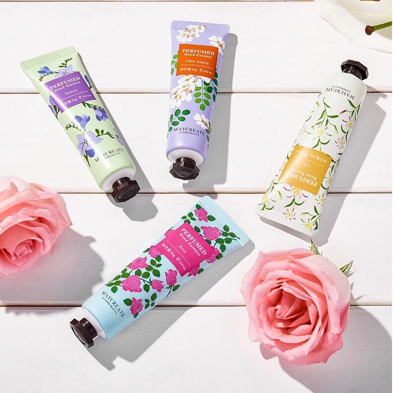 Combo 3 tuýp kem dưỡng da tay mềm mịn Maycreate Perfumed Hand Essence 30G Sena Beauty