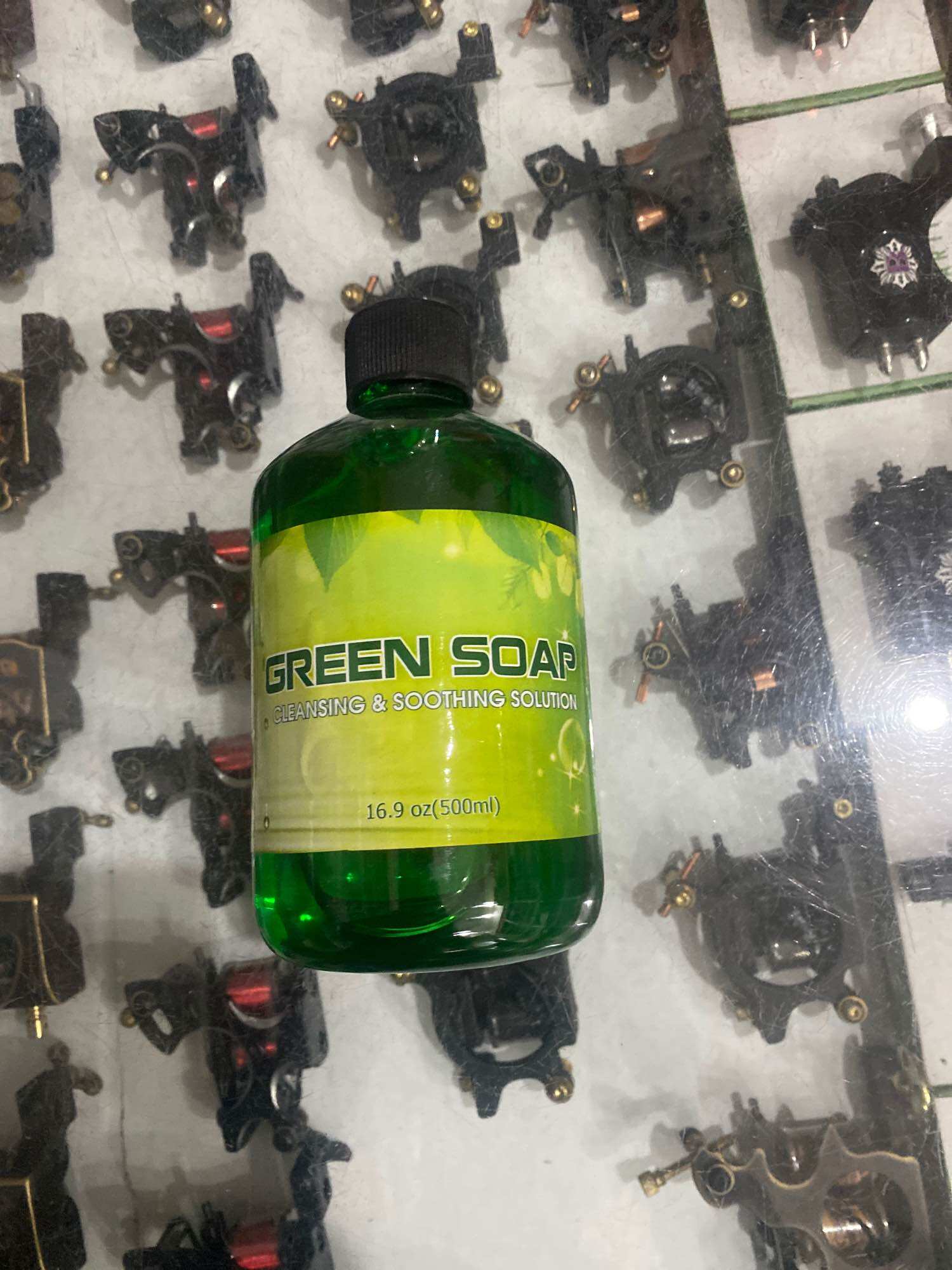 Green Soap 500ml tạo bọt vệ sinh hình xăm