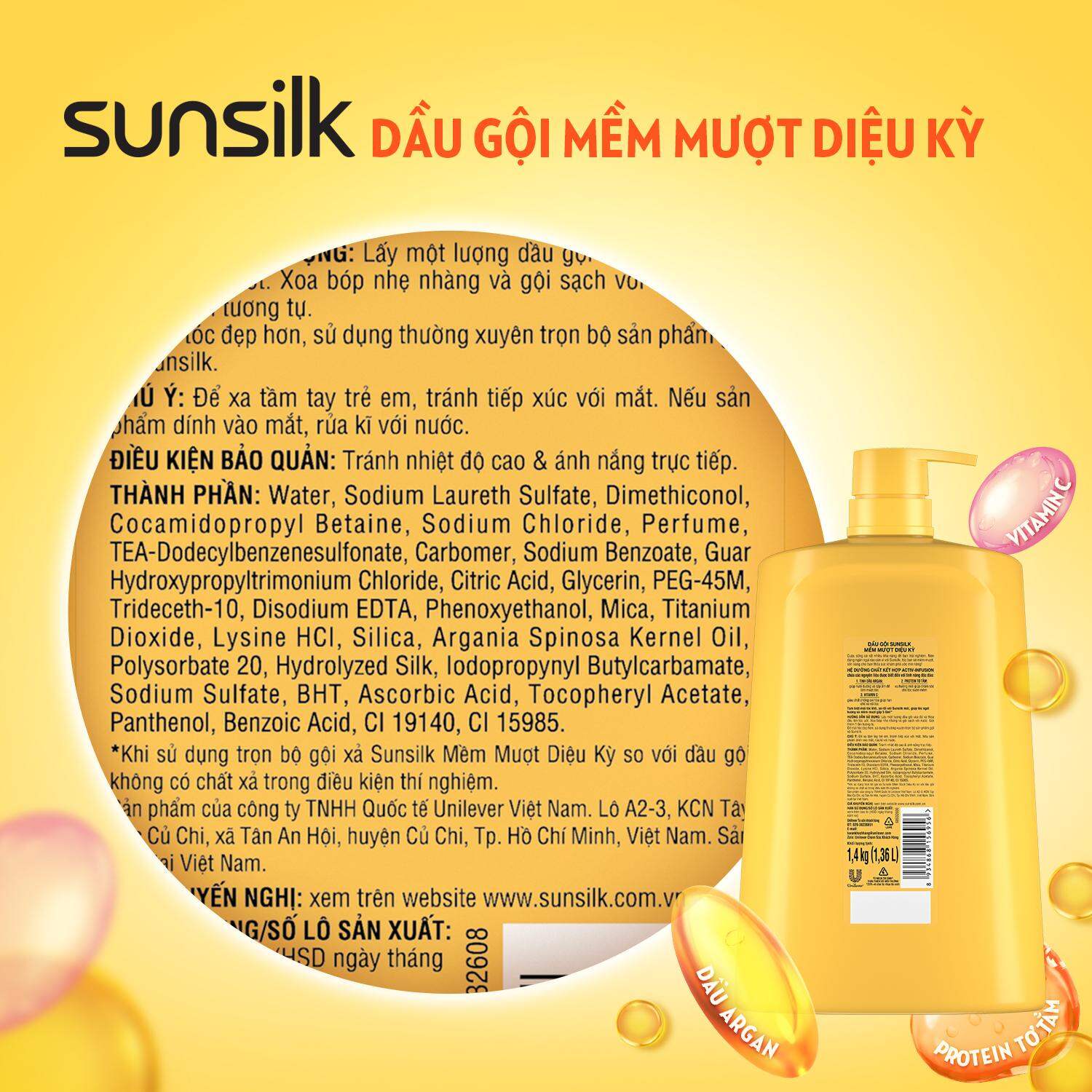 Dầu Gội Đầu Sunsilk chai 1,4Kg