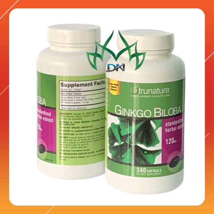 Viên uống bổ não ginko biloba 340 viên của mỹ - tăng cường tuần hoàn não, hỗ trợ trí nhớ