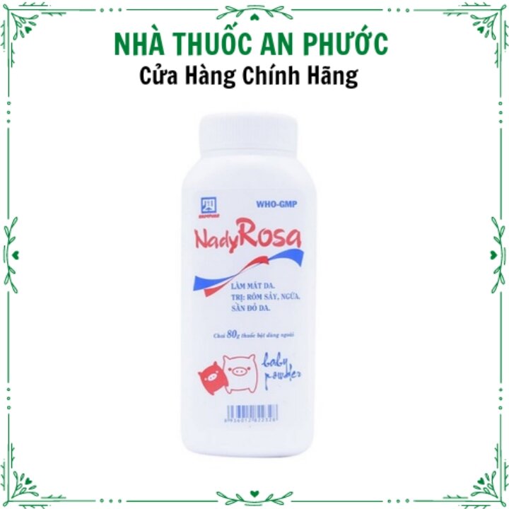 (CHÍNH HÃNG) PHẤN RƠM SẨY BÉ NADY ROSA 80G