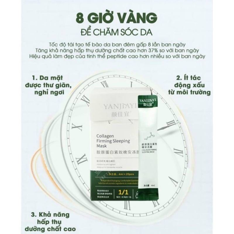 Hộp 20 gói mặt nạ ngủ thạch colagel