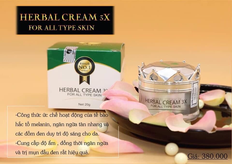 Kem dưỡng trắng da herbal cream 3x phương anh