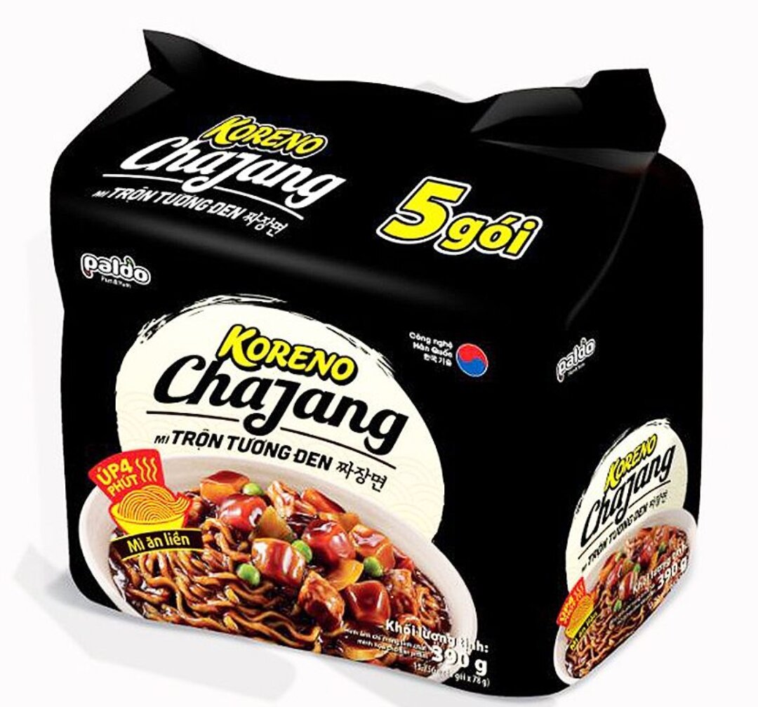 Mì trộn tương đen Koreno, lốc 5 gói, 78g/gói