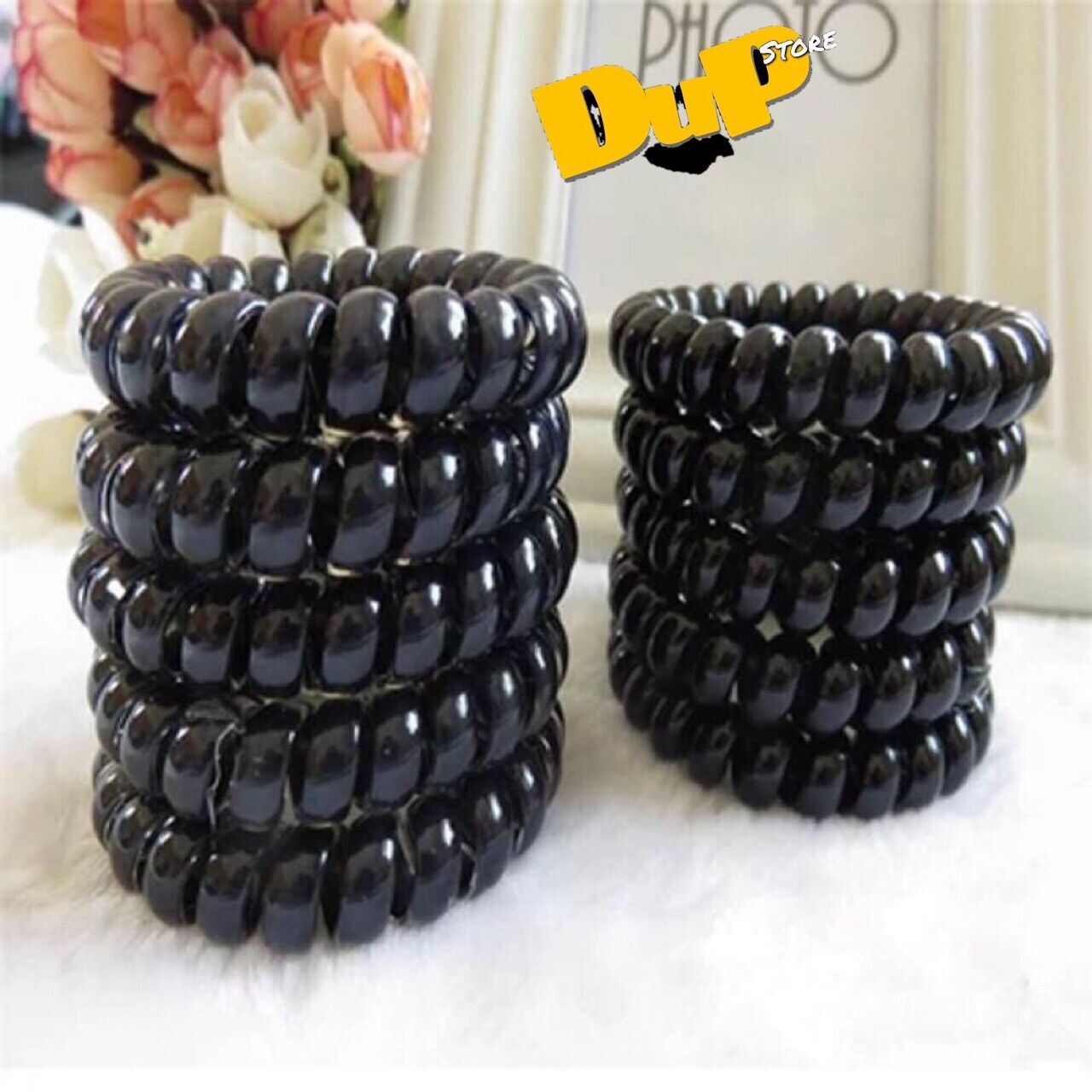Combo 2 dây buộc tóc lò xo màu đen