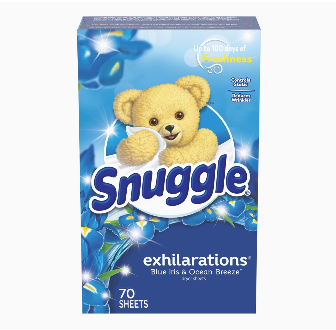 Giấy thơm SNUGGLE EXHILARATION Blue Iris & OceanBreeze ( 70 tờ ) - Hàng Mỹ.