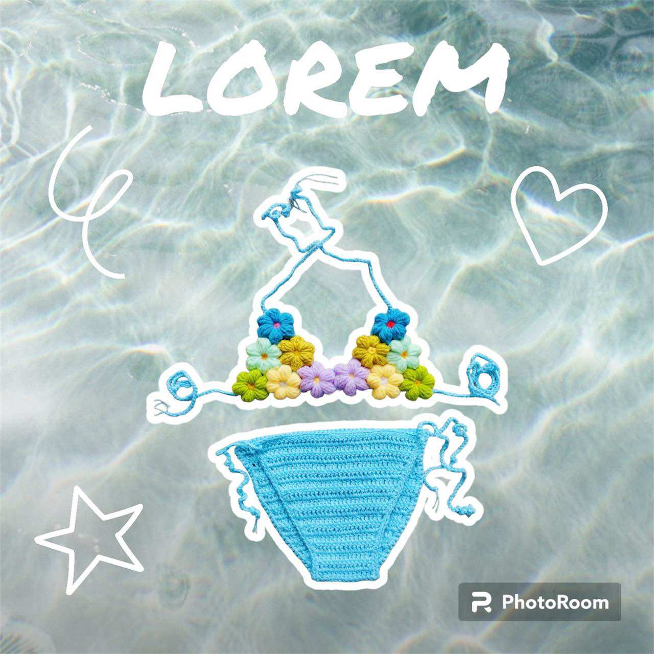 Bikini Len Handmade Cho Bé Gái |Đồ Bơi Len Hoa Cho Bé