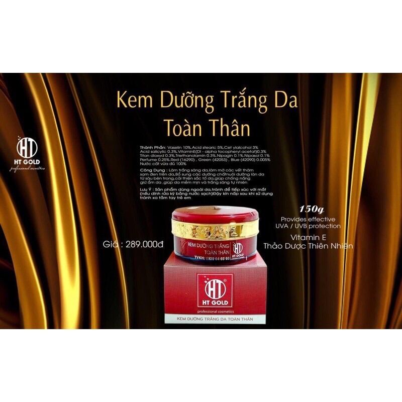 [Hcm]Kem Dưỡng Trắng Da Toàn Thân Ht Gold 150G