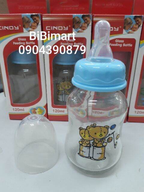 Bình sữa thủy tinh Cindy 120ml