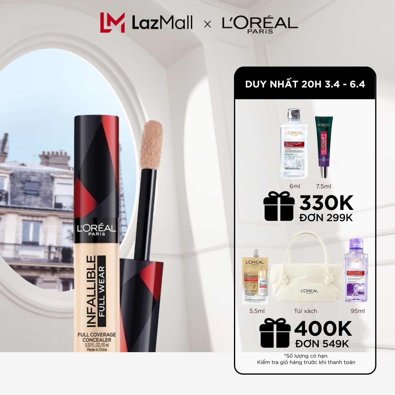 Kem Che Khuyết Điểm L'Oreal Paris Infallible More Than Concealer
