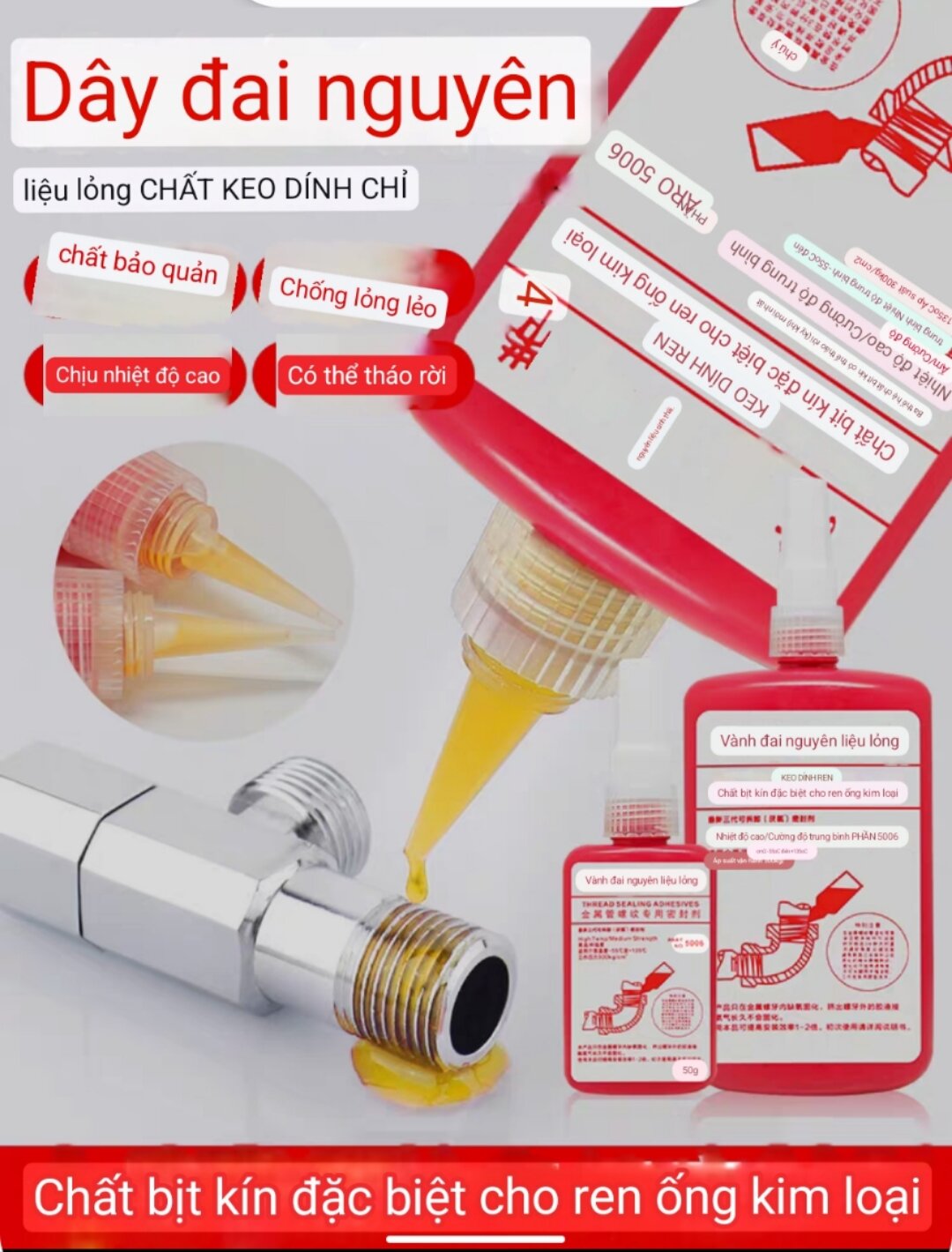 keo khóa ren ốc vít