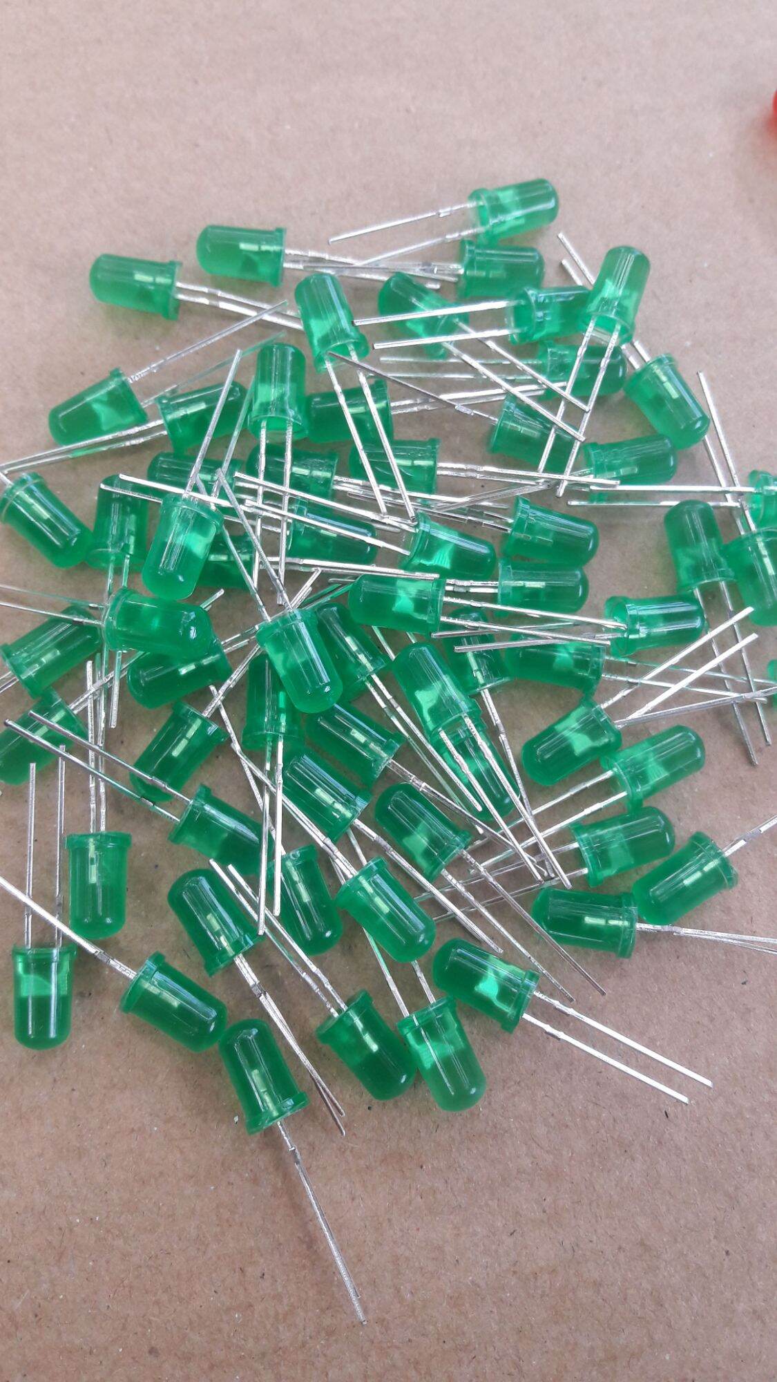Gói 100 bóng đèn led 5mm màu xanh lá